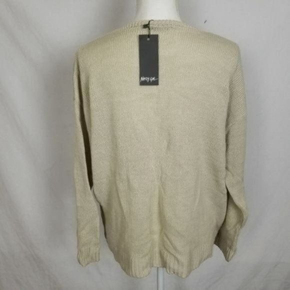 NWT Nasty Gal Collection Knitted Oatmeal Sweater - Picture 3 of 9